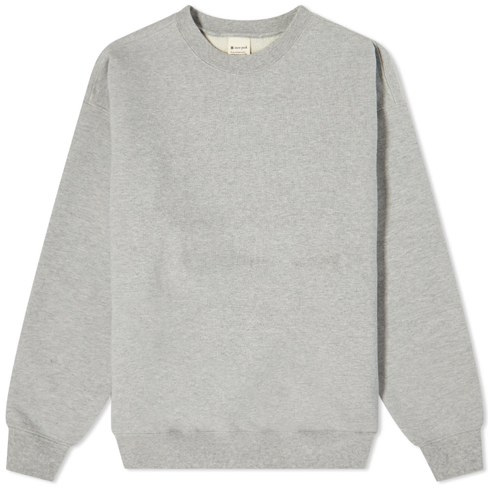 Mikina Snow Peak Recycled Cotton Crew Neck Sweat Šedá | SW-22SU401-MG, 0