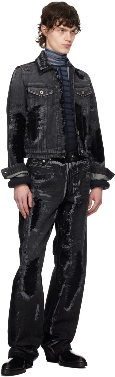 Bomber bunda Jean Paul Gaultier Jean Paul Gaultier 'The Flocked' Denim Jacket Čierna | 25/33-F-VE094-D016-06, 4