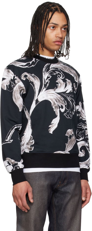 Sveter Versace Versace Jeans Couture Graphic Print Sweatshirt Navy | E78GAI3R0_EFS190, 4