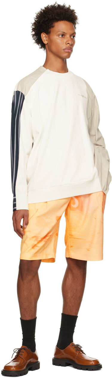 Mikina Feng Chen Wang Feng Chen Wang Paneled Sweatshirt Biela | FMF14SS03, 3