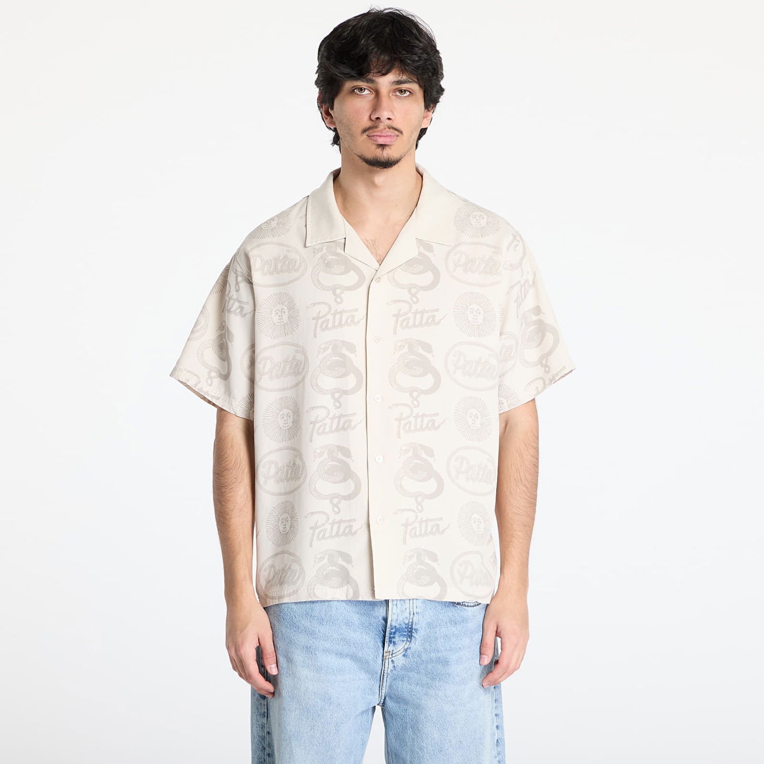 Košeľa Patta Patta Serpentes Summer Shirt Béžová | POC-SS25-4325-358-0001-163, 0