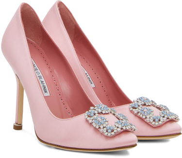 Doplnky Manolo Blahnik Manolo Blahnik Hangisi 105 Satin Pumps Ružová | 423-1755, 3