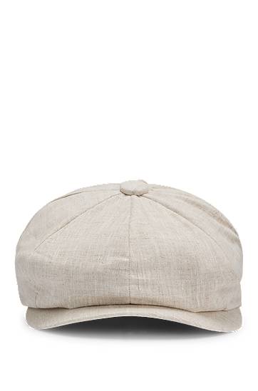 Šiltovka BOSS BECKHAM x BOSS Linen Baker Boy Cap Béžová | 50549127