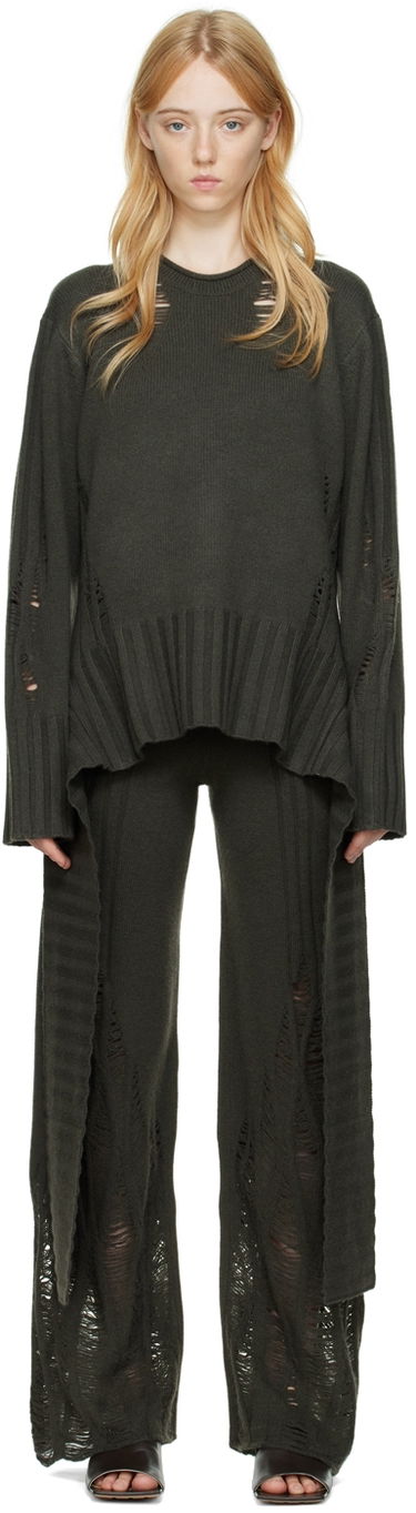 Nohavice Dion Lee Distressed Cashmere Peplum Sweater Zelené | C7086P22, 0