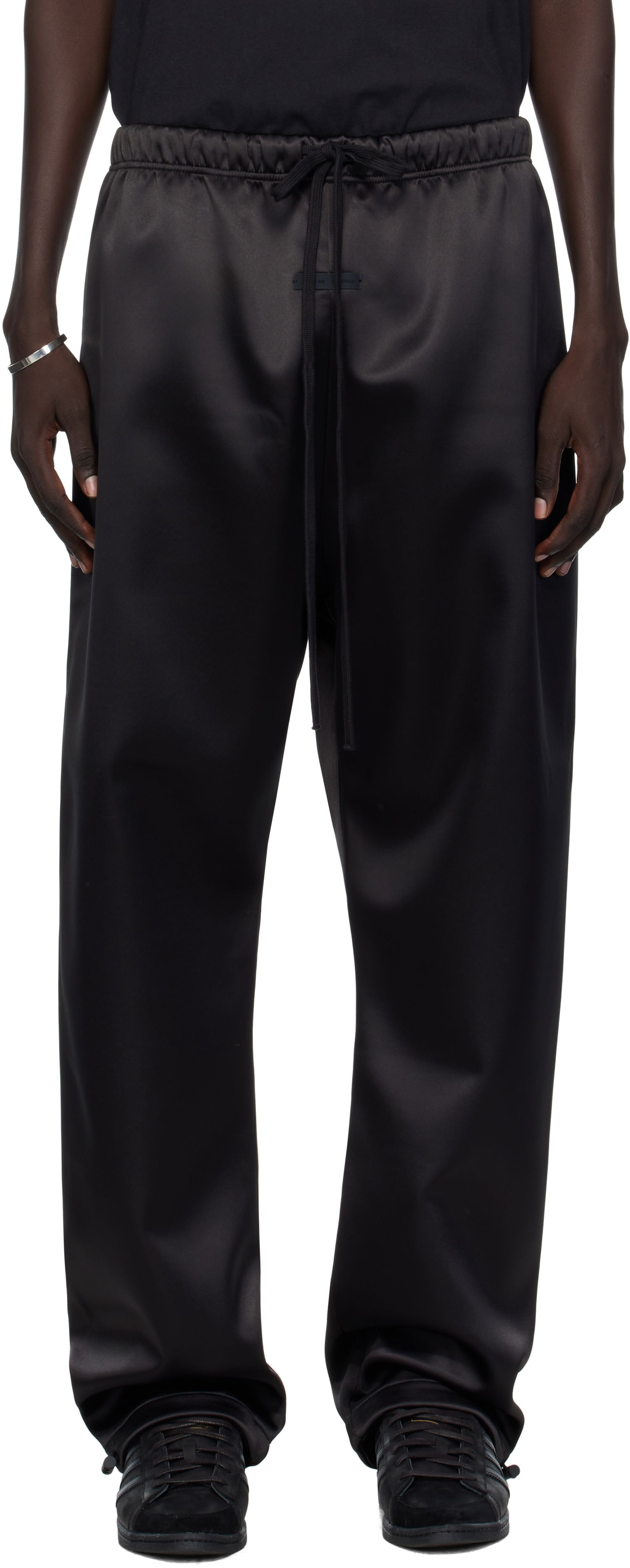 Tepláky Fear of God Fear of God ESSENTIALS Bonded Satin Relaxed Track Pants Čierna | 130SP258210F, 0