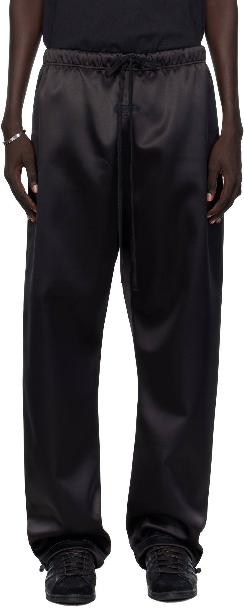Tepláky Fear of God Fear of God ESSENTIALS Bonded Satin Relaxed Track Pants Čierna | 130SP258210F