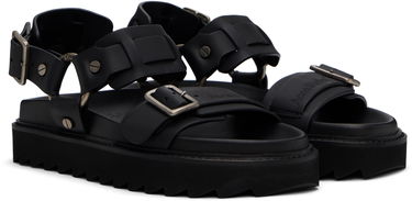 Doplnky Acne Studios Acne Studios Leather Buckle Sandals Čierna | AD0707-, 3