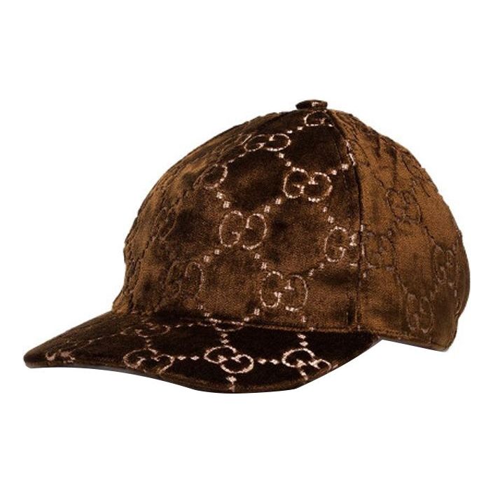 Šiltovka Gucci Velvet Baseball Hat Hnedá | 527075-3HD87-2065