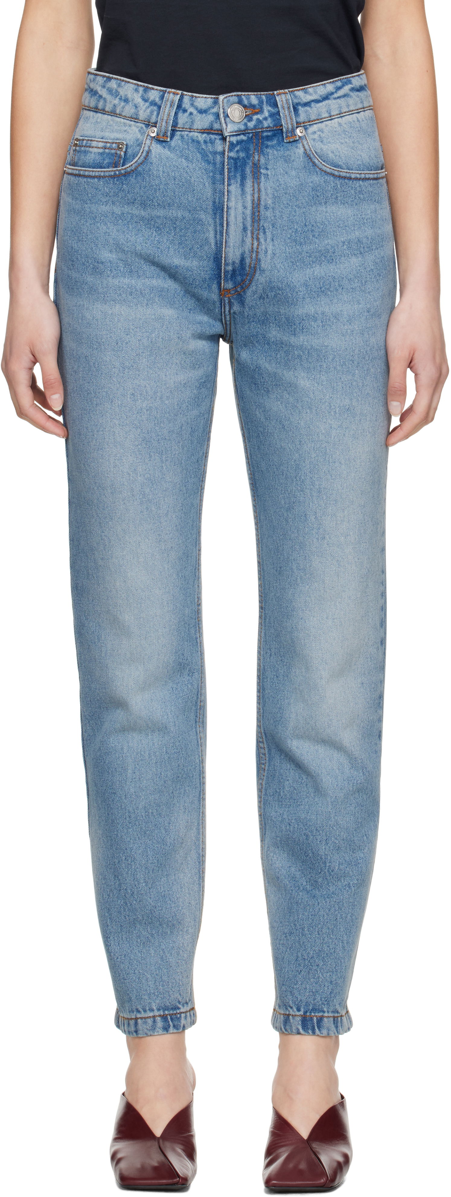 Džínsy AMI AMI Paris Classic Fit Jeans Modrá | FTR031.DE0046, 0