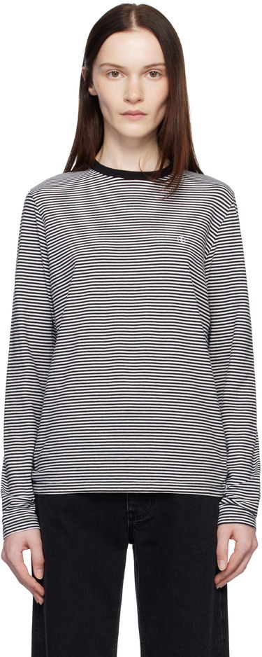 Tričko Anine Bing Rylan Striped Long Sleeve T-shirt Šedá | A-08-4280-074, 0