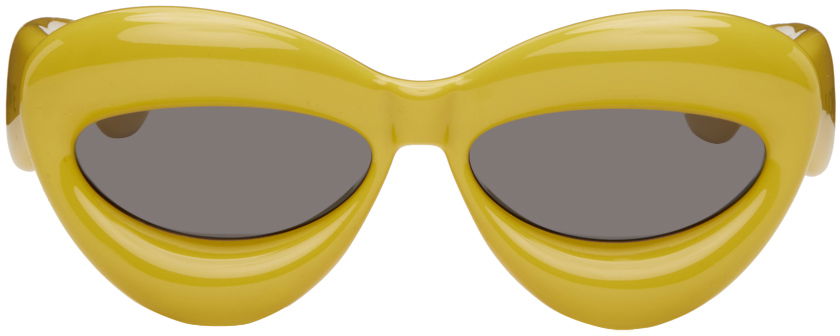 Slnečné okuliare Loewe Yellow Inflated Cateye Sunglasses Žltá | LW40097I 192337117978, 0