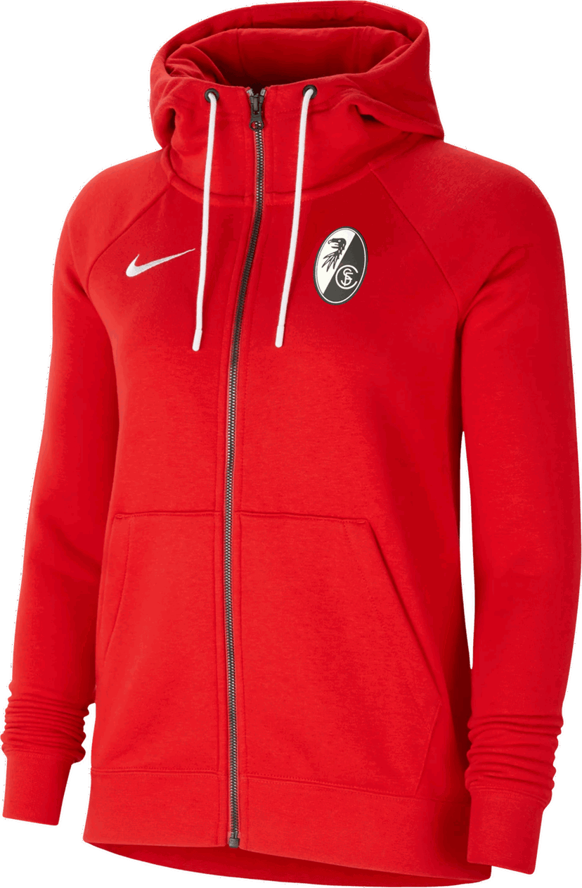 Mikina Nike SC Freiburg Hooded Sweat Jacket Červená | 6scfcw6955-657