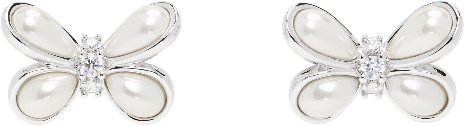 Náušnice SHUSHU/TONG YVMIN Edition Pearl Butterfly Earrings Biela | 24712WHT00DN2, 0