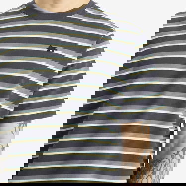 Tričko MAISON KITSUNÉ Maison Kitsuné Profile Fox Patch Striped Comfort T-Shirt Navy | OM00103KJ7010-0288, 5