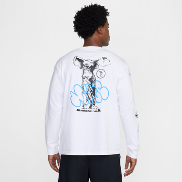 Tričko Nike Nike Max90 Long Sleeve Basketball T-Shirt Biela | HJ3305-100, 0