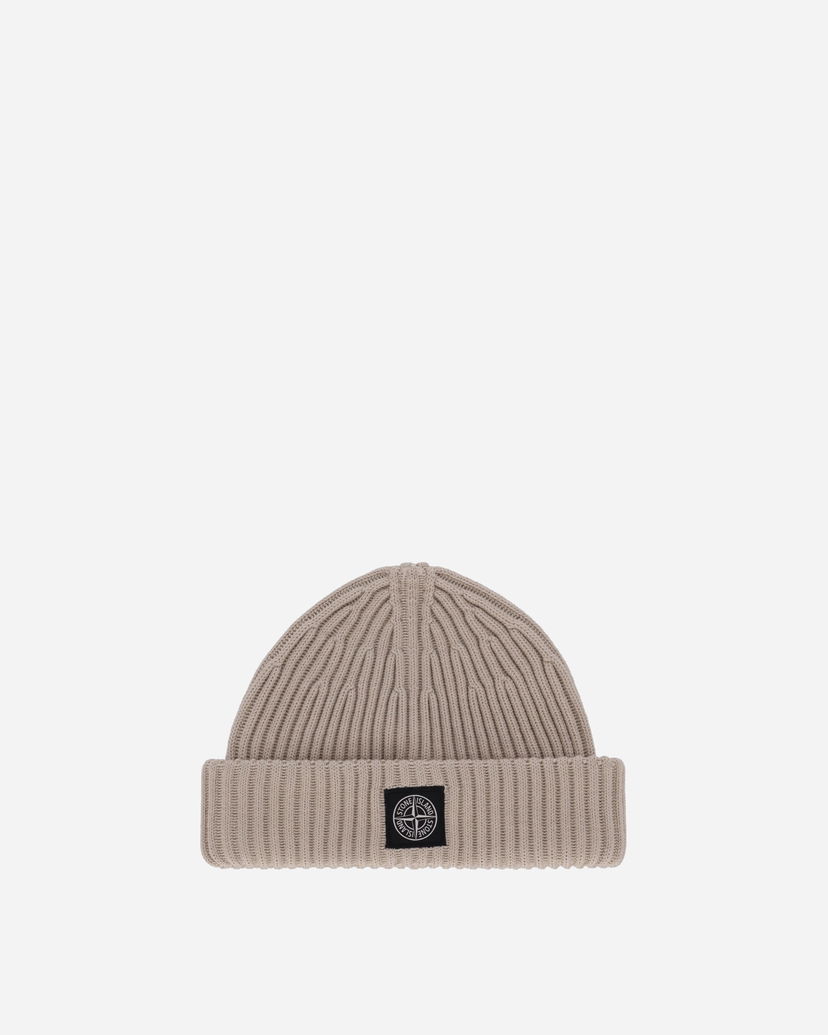 Kulicha Stone Island Wool Beanie Plaster Šedá | 8115N22C3 V0097