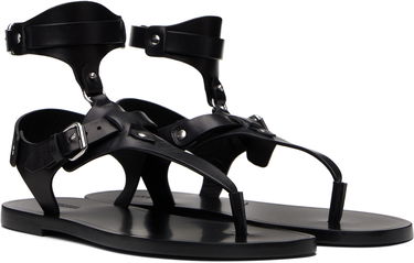 Tenisky a topánky ISABEL MARANT Eveen Leather Thong Sandals Čierna | SD0250FA-C2A02S, 3