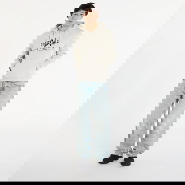 Mikina Alpha Industries Basic Hoodie Effect Print Béžová | 178312EP-10, 3