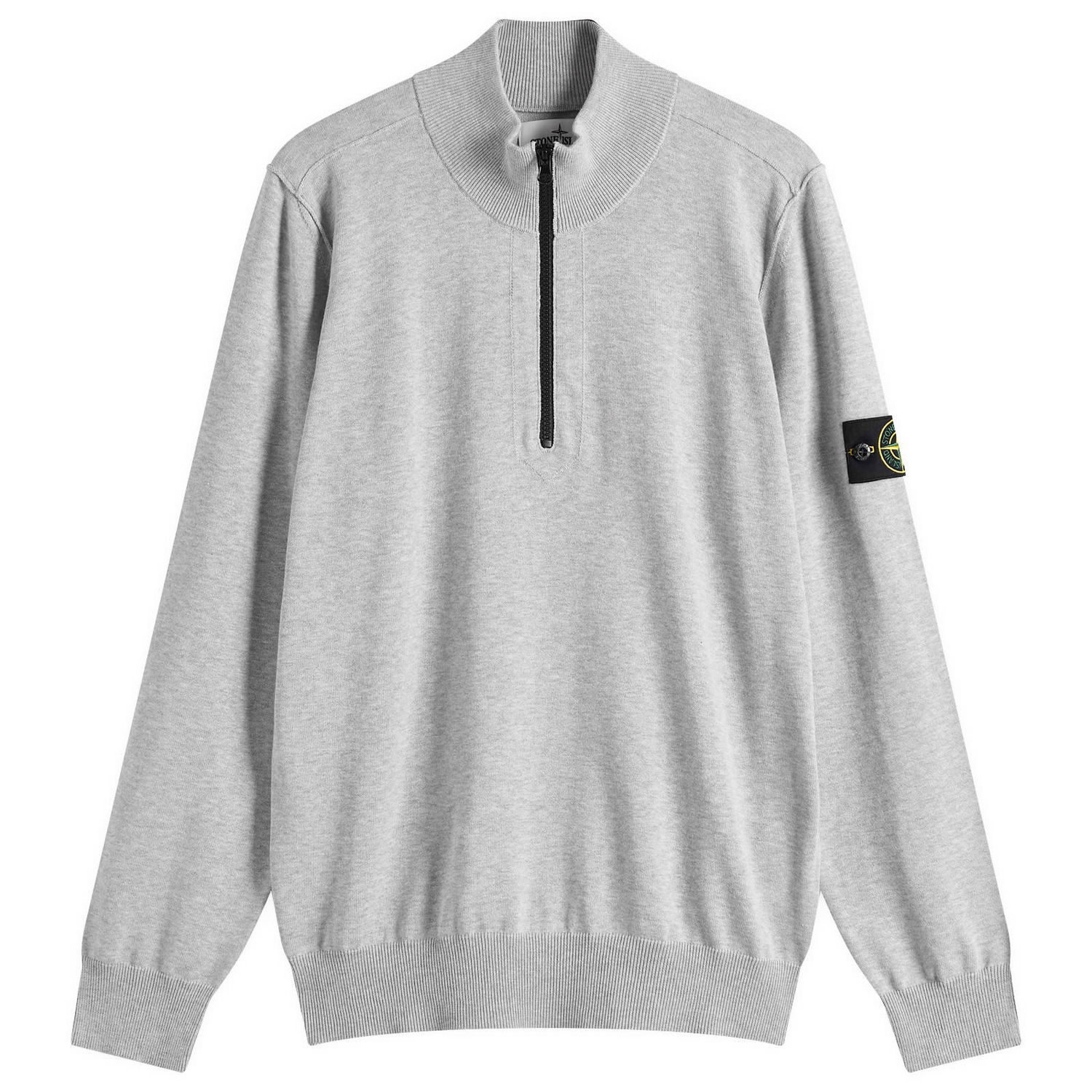 Sveter Stone Island Organic Cotton Half Zip Knit, Size Large Šedá | K1S155100063-V0M61, 0