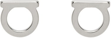 Náušnice FERRAGAMO Gancini Pearl Earrings "Silver" Metalická | 760120 - 696433, 0
