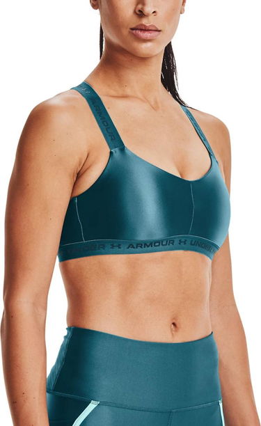 Podprsenka Under Armour Crossback Low Shine Sports Bra Tyrkysová | 1363239-400, 0