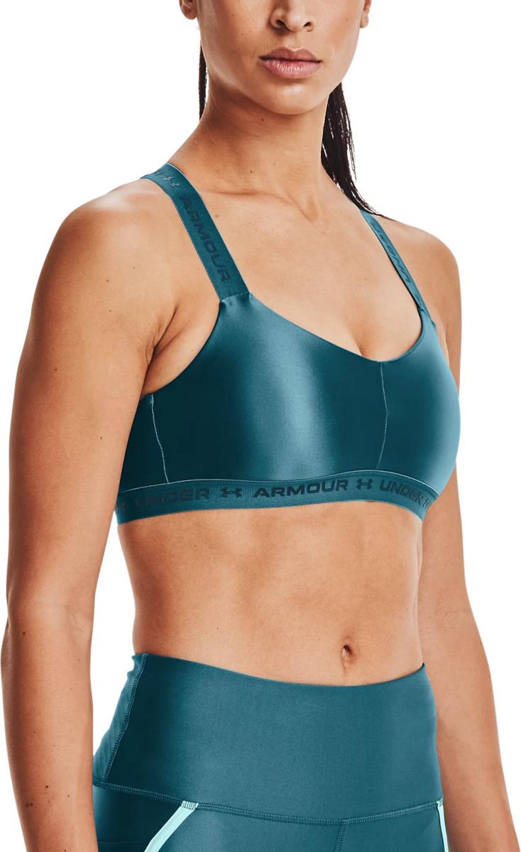 Podprsenka Under Armour Crossback Low Shine Sports Bra Tyrkysová | 1363239-400