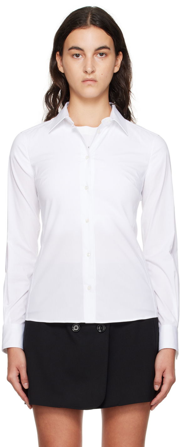 White Spread Collar Shirt