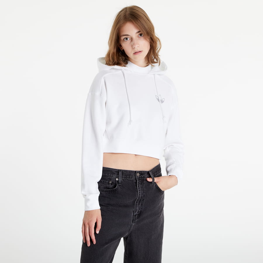 Mikina adidas Originals Crop Hoodie Biela | hk5170, 0