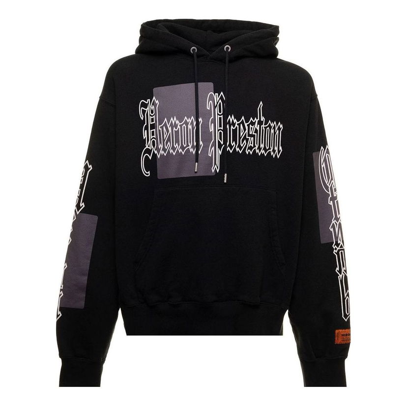 Mikina HERON PRESTON Heron Preston Logo-Print Cotton Hoodie Čierna | HMBB024F22JER0021009