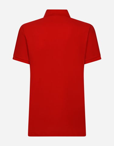 Polo tričko Dolce & Gabbana Cotton Piqué Polo-shirt With Branded Tag Červená | G8PL4TG7F2HR0026, 1