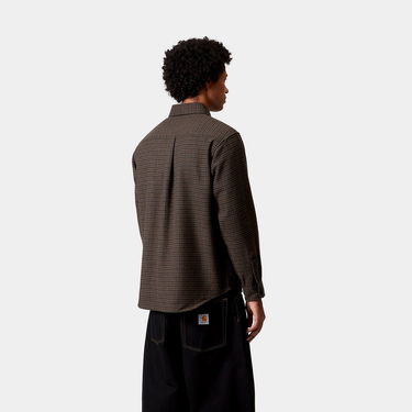 Košeľa Carhartt WIP Carhartt WIP Lowis Houndstooth Long Sleeve Shirt Hnedá | I035328_9, 1