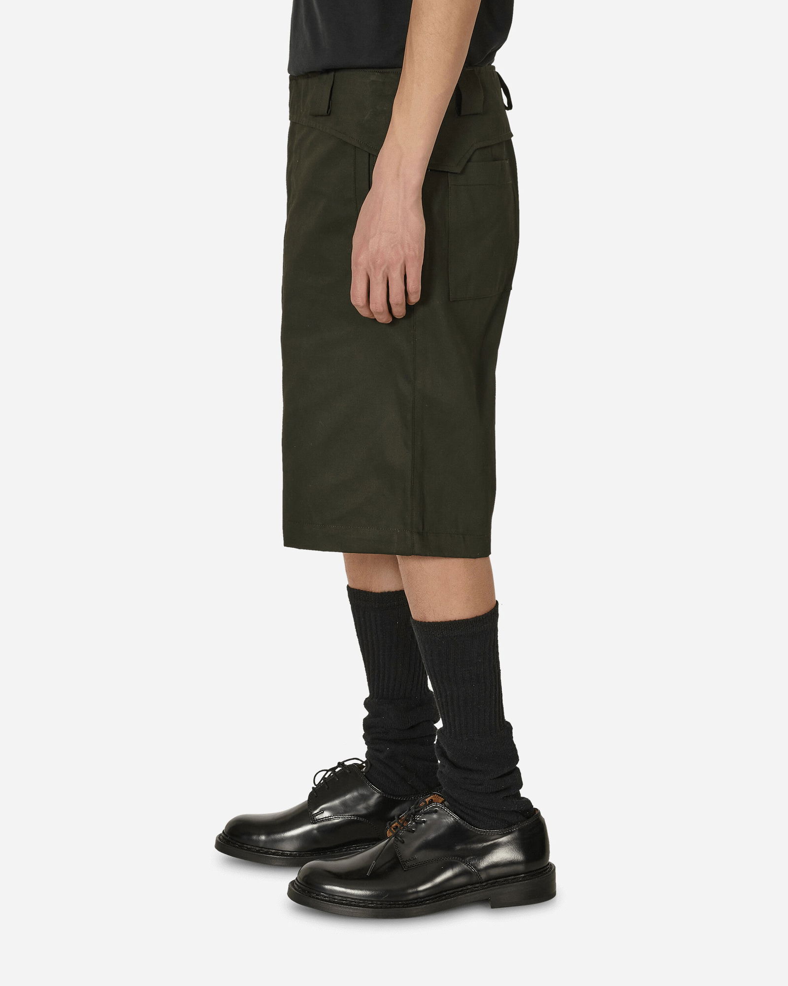 Folded Belt Shorts Soil Brown