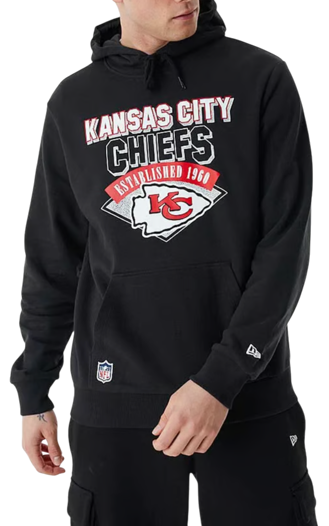 Mikina New Era NFL Kansas City Chiefs Hoodie Čierna | 60424473-60424473