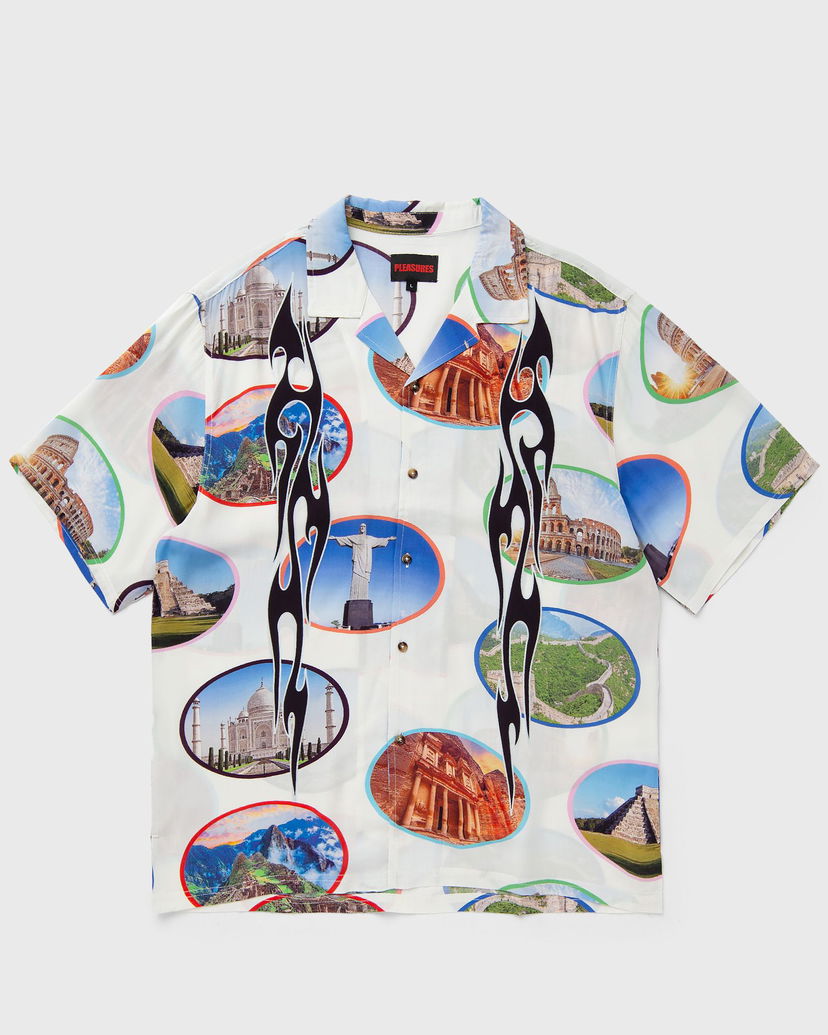 Košeľa Pleasures 7 Wonder Camp Shirt Biela | P24SP001-WHITE