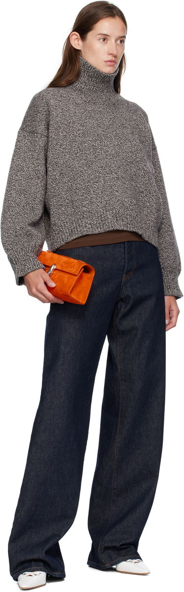 Sveter &Daughter &Daughter Caragh Chunky Crop Turtleneck Sweater Šedá | HKN03934, 3