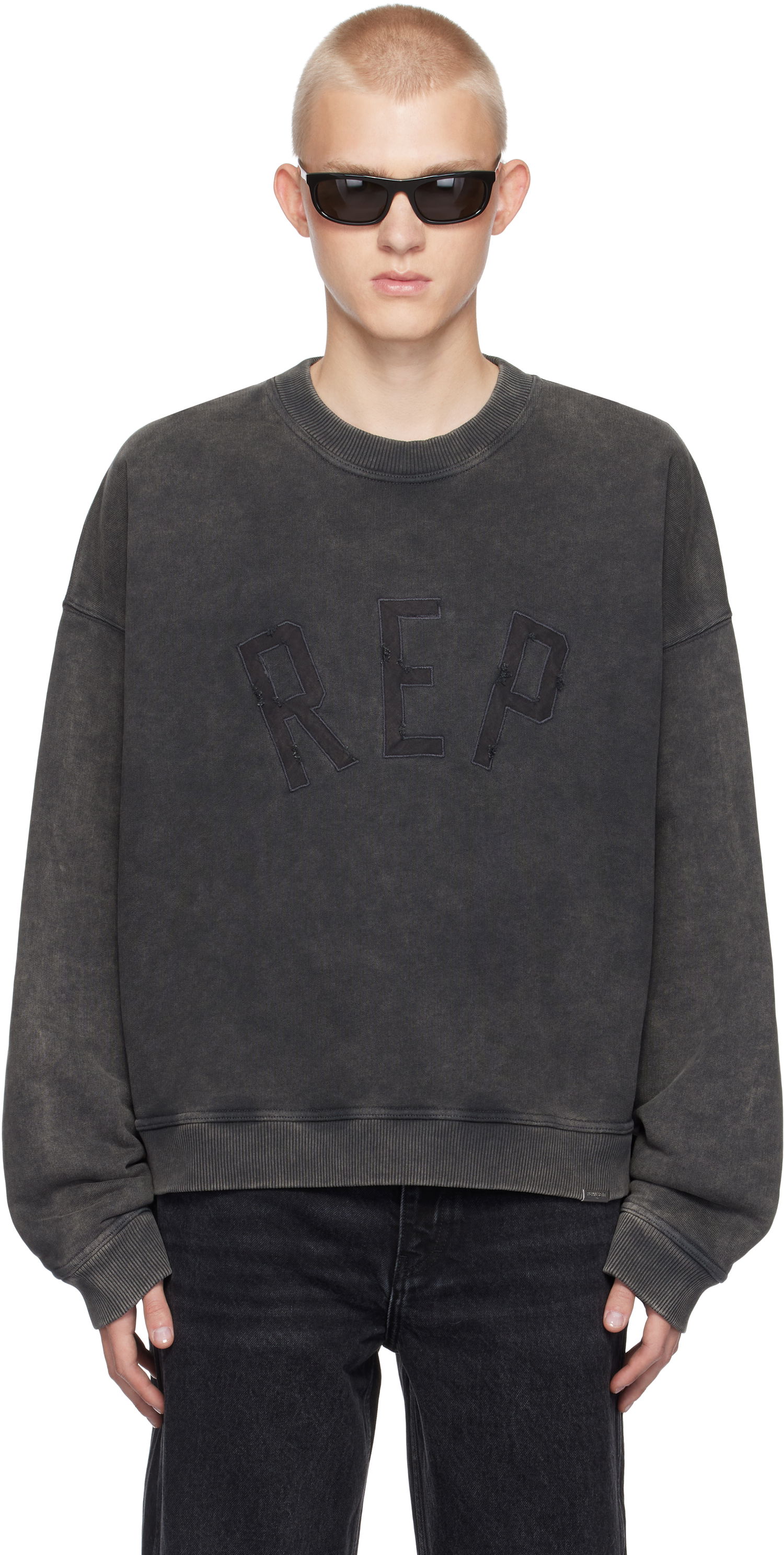 Mikina Represent Clo 'Rep' Applique Sweatshirt Čierna | MLM4254, 0