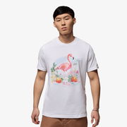 T-Shirt with Flamingo Print