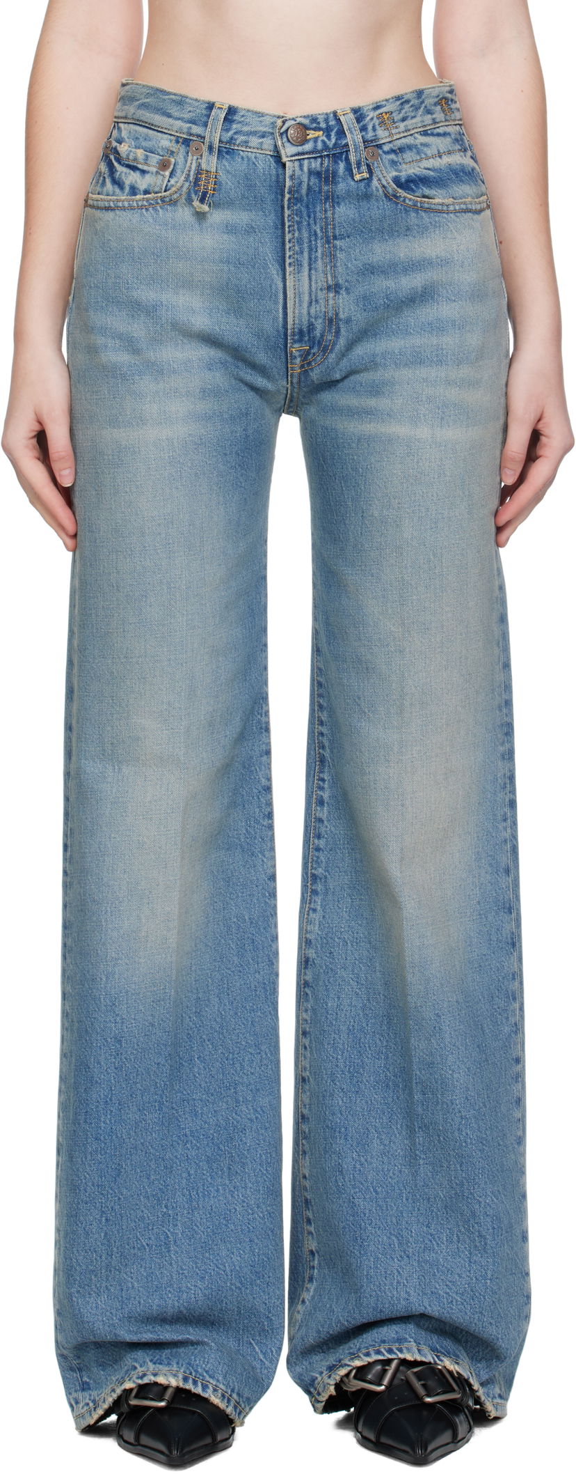 Džínsy R13 R13 Flare Jeans Modrá | R13WD188-D343A