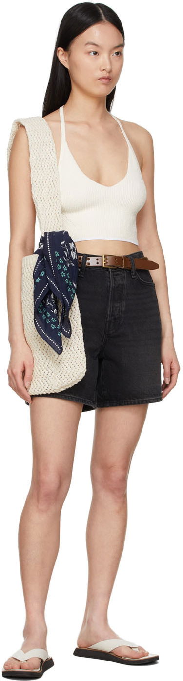 Tielko rag & bone Ribbed Knit Halter Top Biela | WAS22S025CS25, 3