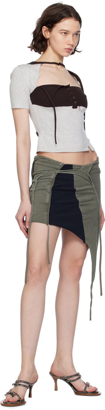Sukňa Ottolinger Ottolinger Asymmetrical Miniskirt Zelené | 405206, 3