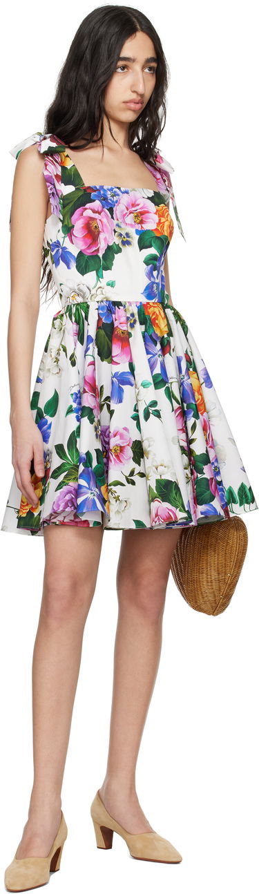 Šaty Dolce & Gabbana Dolce&Gabbana Rose-Print Corset Mini Dress Biela | F6ZT2T HS5S6, 3
