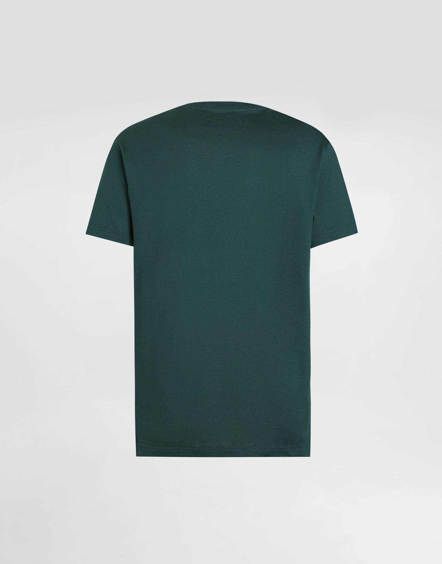 Tričko Dolce & Gabbana Cotton T-shirt With Embroidered Patch Zelené | G8RN8ZG7P0CV0018, 1