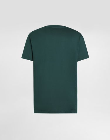 Tričko Dolce & Gabbana Cotton T-shirt With Embroidered Patch Zelené | G8RN8ZG7P0CV0018, 1