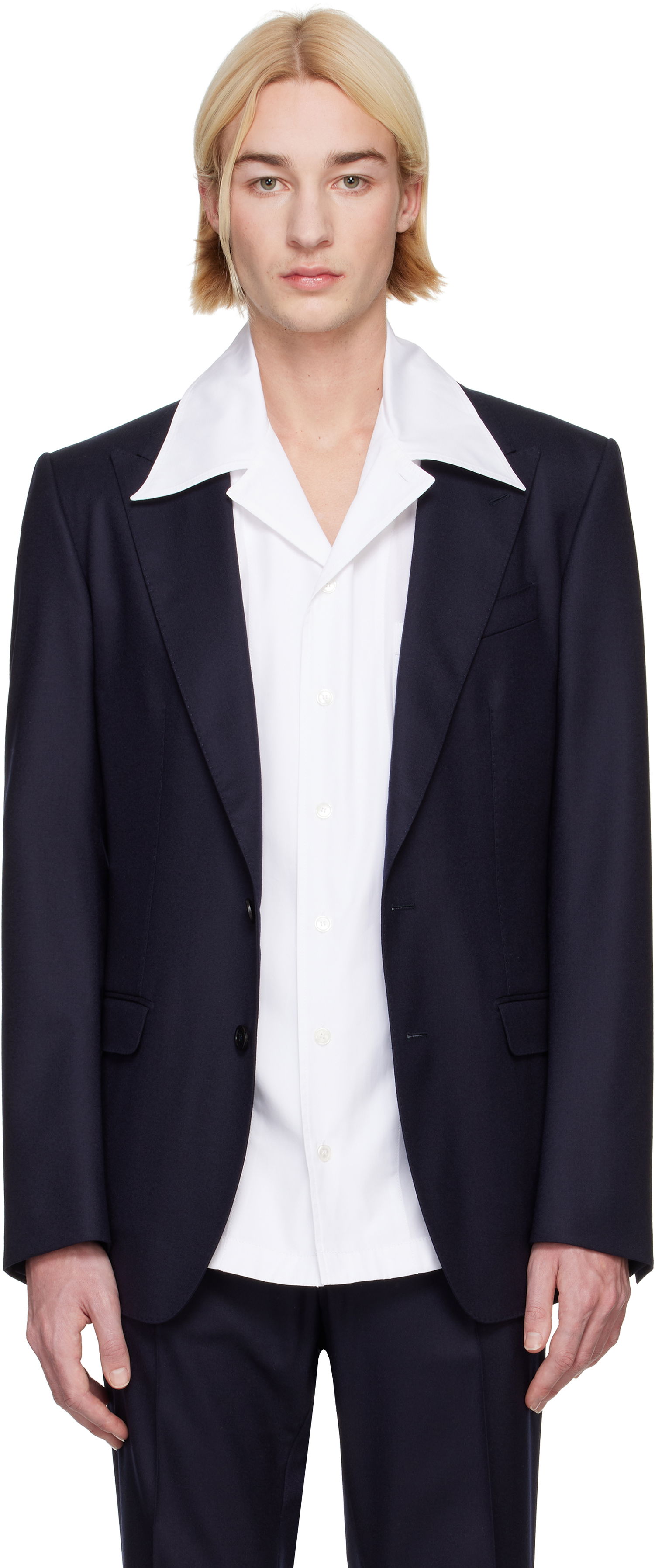 Bunda Dolce & Gabbana Designer Taormina-Fit Single-Breasted Blazer Modrá | G2NW0TGI251, 0