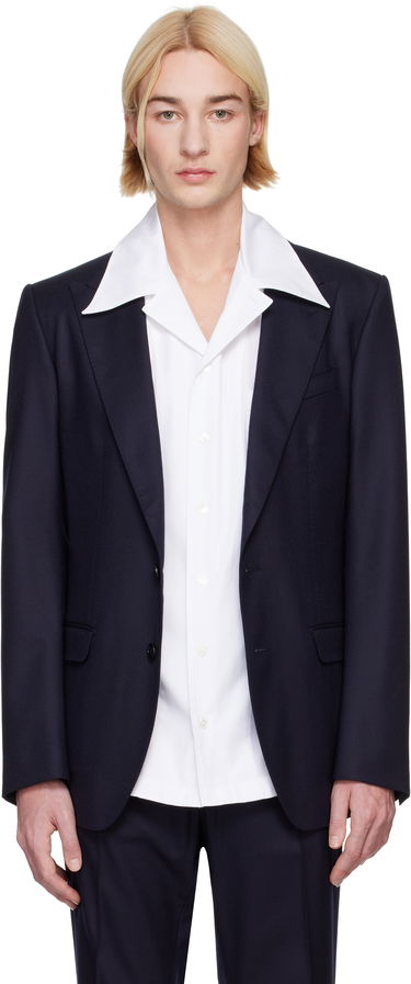 Bunda Dolce & Gabbana Designer Taormina-Fit Single-Breasted Blazer Modrá | G2NW0TGI251, 0