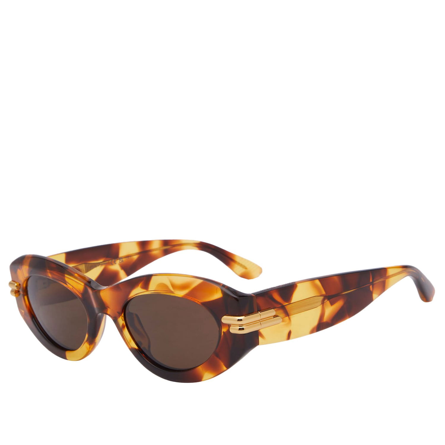 Slnečné okuliare Bottega Veneta Eyewear Mitre Oval Hnedá | BV1322S-002, 0