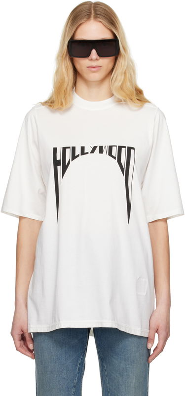 Tričko Rick Owens Rick Owens DRKSHDW Hollywood Jumbo T-Shirt Biela | DS01E3204 RNEP2, 0