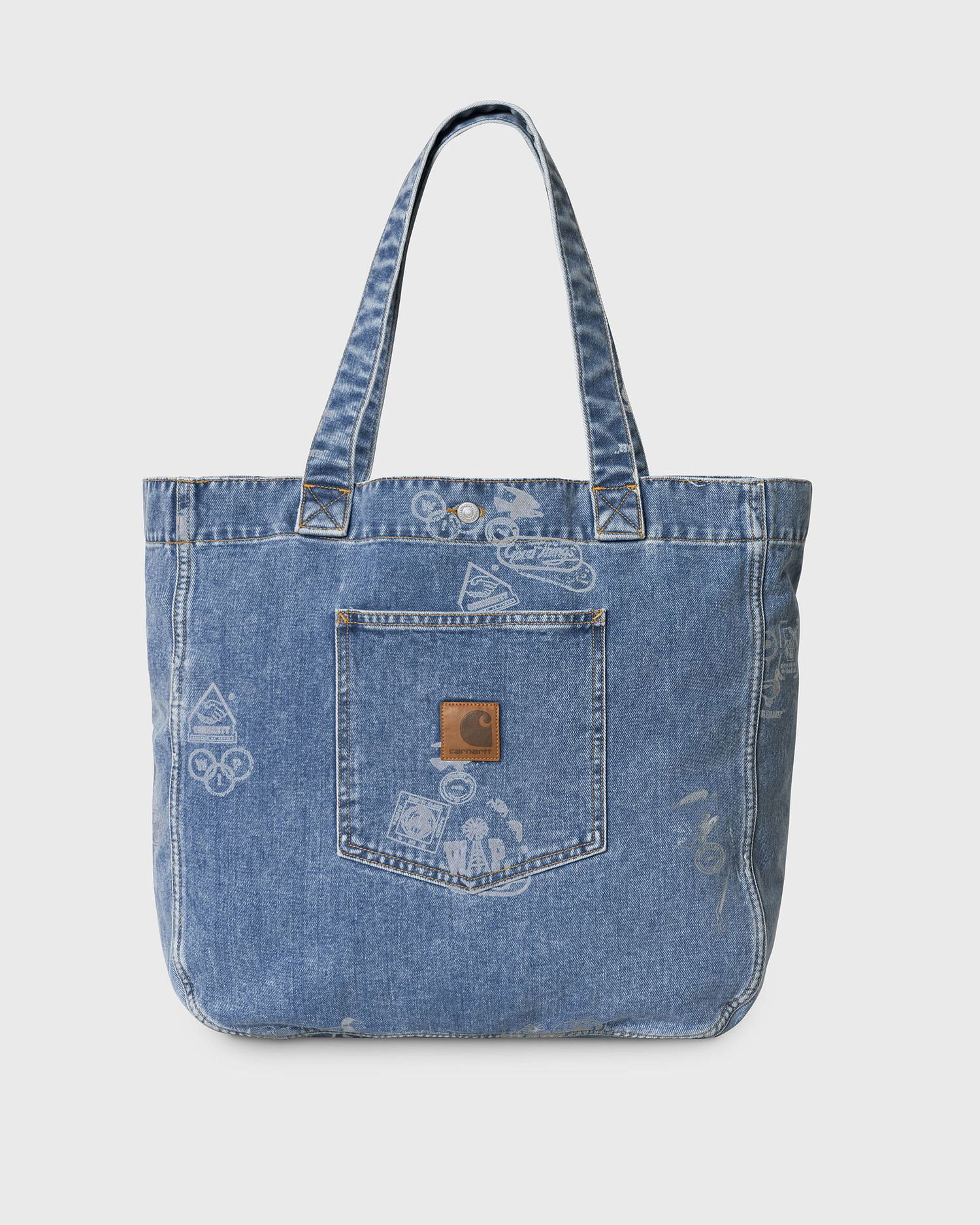 Tote bag Carhartt WIP Stamp Tote Bag Modrá | I033740-2LN.35, 0