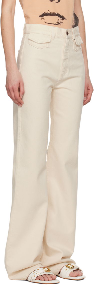 Džínsy CHLOÉ Chloé High-Rise Flare Jeans Béžová | CH25UDP03251, 1
