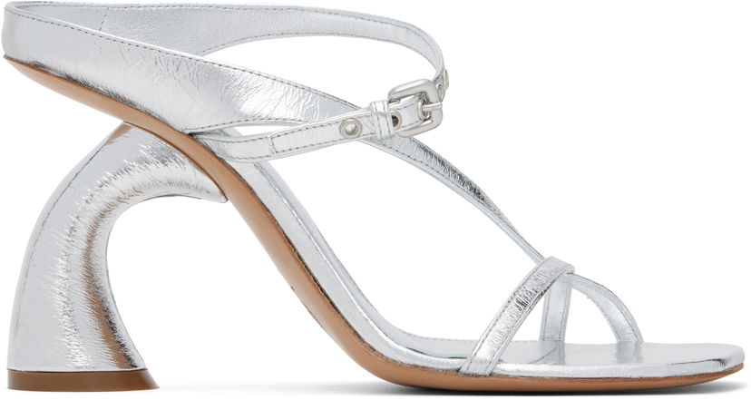 Doplnky Dries Van Noten Dries Van Noten Strappy Sculptural Heeled Sandals Metalická | WS251-1623-207